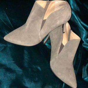 Genuine suede grey booties